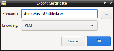 Certificate Export